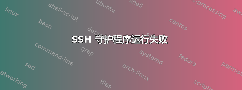 SSH 守护程序运行失败