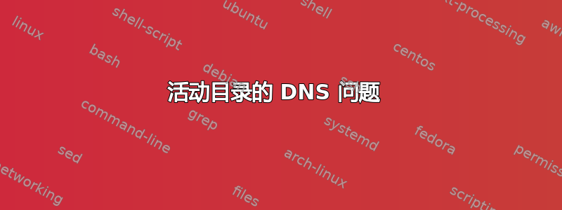 活动目录的 DNS 问题 