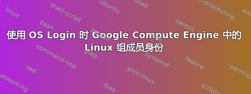 使用 OS Login 时 Google Compute Engine 中的 Linux 组成员身份