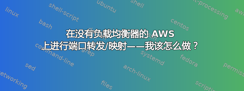 在没有负载均衡器的 AWS 上进行端口转发/映射——我该怎么做？