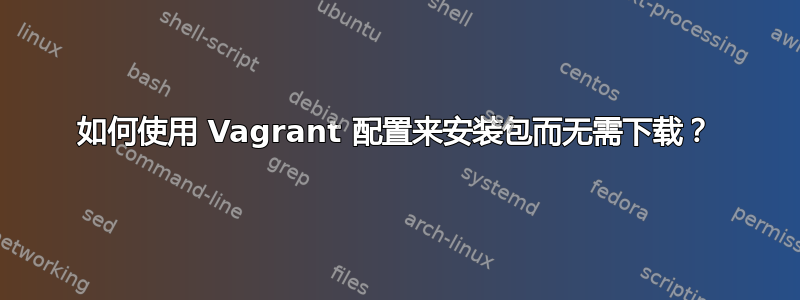 如何使用 Vagrant 配置来安装包而无需下载？