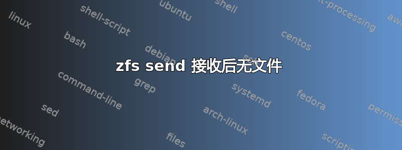 zfs send 接收后无文件