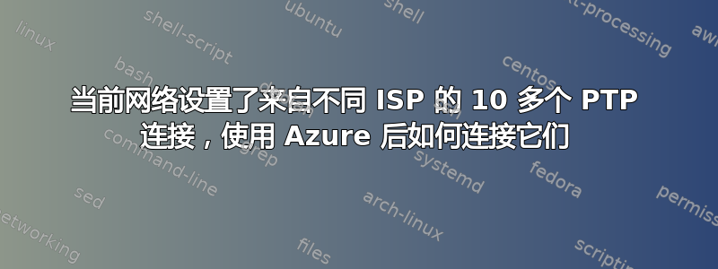 当前网络设置了来自不同 ISP 的 10 多个 PTP 连接，使用 Azure 后如何连接它们