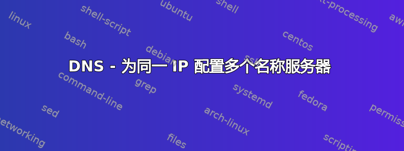 DNS - 为同一 IP 配置多个名称服务器