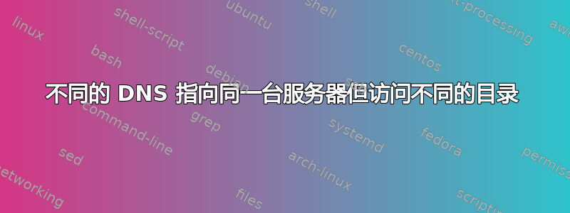 不同的 DNS 指向同一台服务器但访问不同的目录