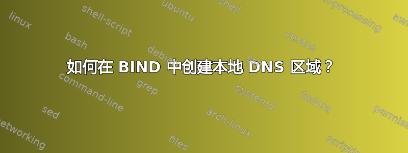 如何在 BIND 中创建本地 DNS 区域？