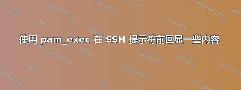 使用 pam_exec 在 SSH 提示符前回显一些内容