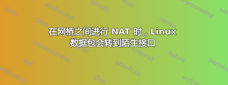 在网桥之间进行 NAT 时，Linux 数据包会转到陌生接口