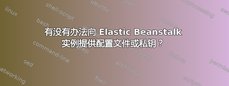 有没有办法向 Elastic Beanstalk 实例提供配置文件或私钥？