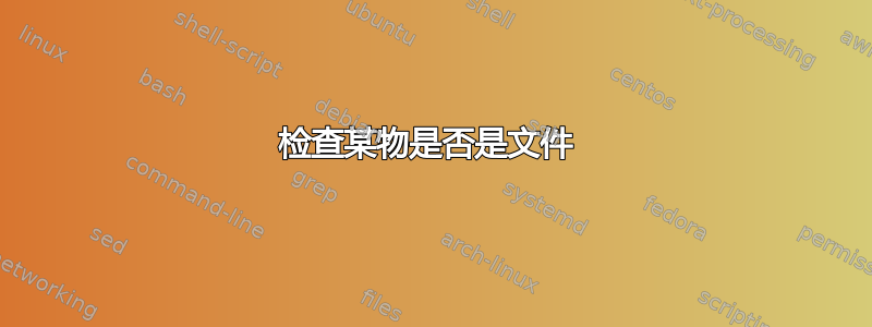 检查某物是否是文件 