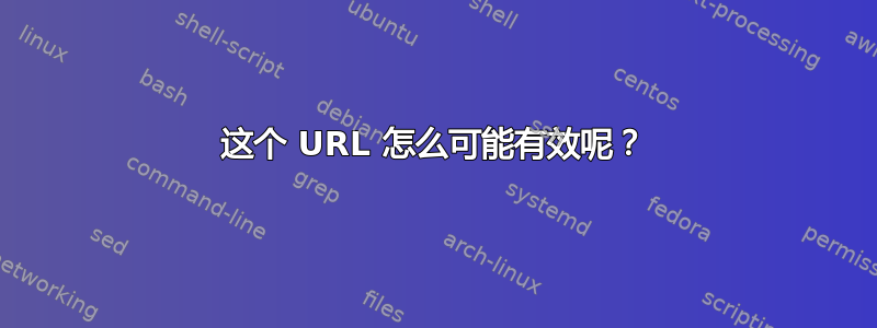 这个 URL 怎么可能有效呢？