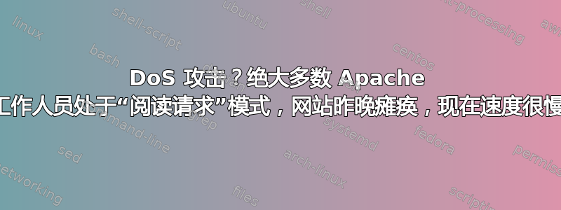 DoS 攻击？绝大多数 Apache 工作人员处于“阅读请求”模式，网站昨晚瘫痪，现在速度很慢