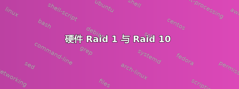 硬件 Raid 1 与 Raid 10