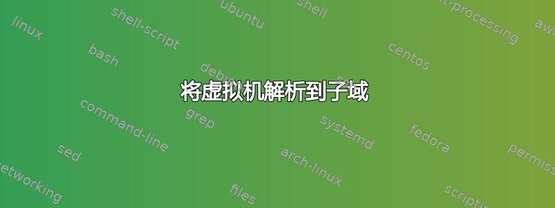 将虚拟机解析到子域