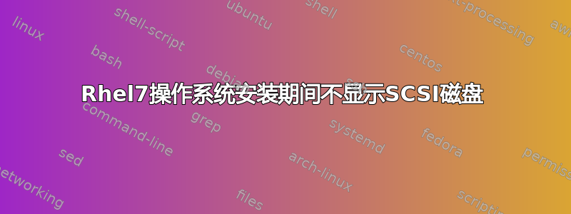 Rhel7操作系统安装期间不显示SCSI磁盘