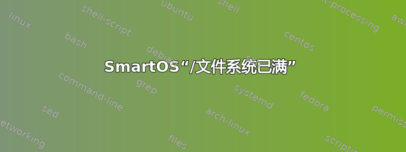 SmartOS“/文件系统已满”