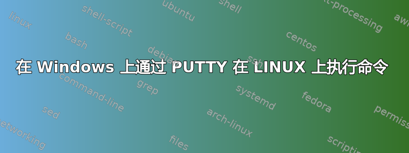 在 Windows 上通过 PUTTY 在 LINUX 上执行命令