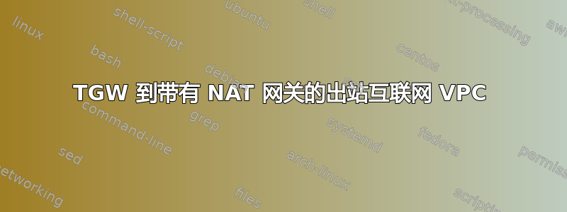 TGW 到带有 NAT 网关的出站互联网 VPC