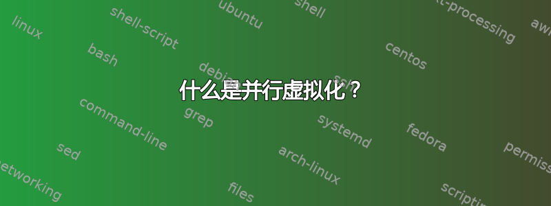 什么是并行虚拟化？