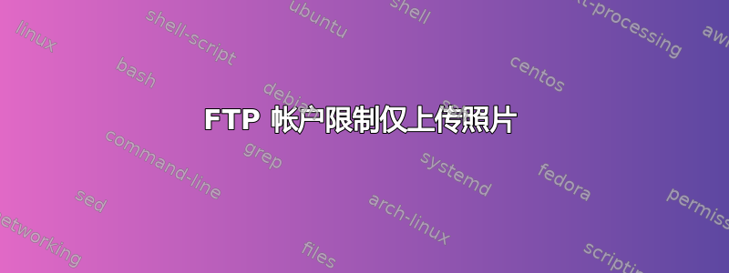 FTP 帐户限制仅上传照片