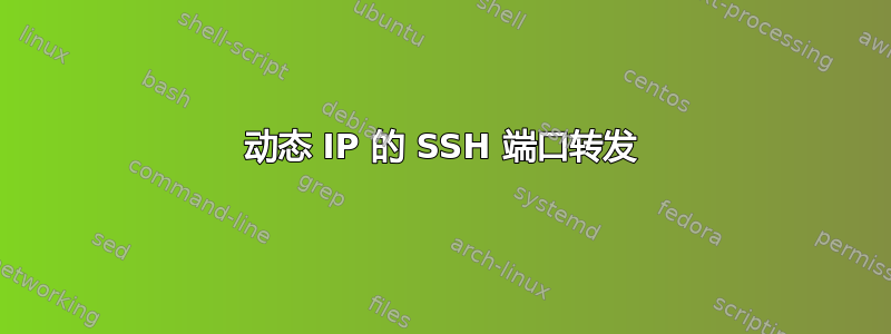 动态 IP 的 SSH 端口转发