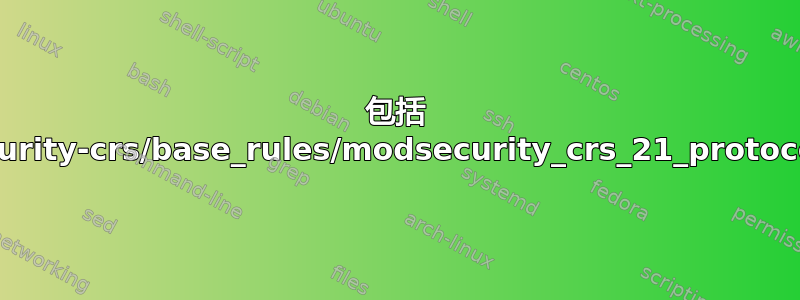 包括 /etc/httpd/modsecurity-crs/base_rules/modsecurity_crs_21_protocol_anomalies.conf