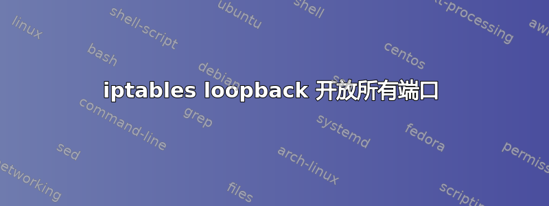 iptables loopback 开放所有端口