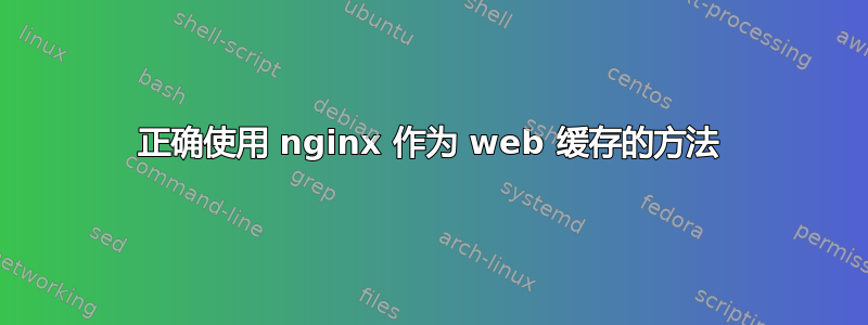 正确使用 nginx 作为 web 缓存的方法