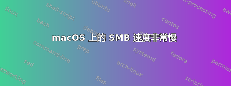 macOS 上的 SMB 速度非常慢