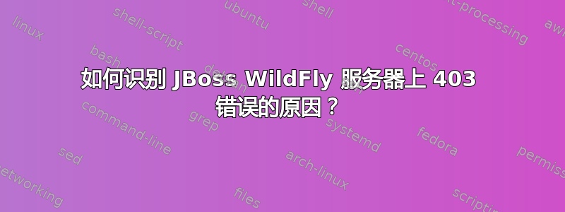 如何识别 JBoss WildFly 服务器上 403 错误的原因？