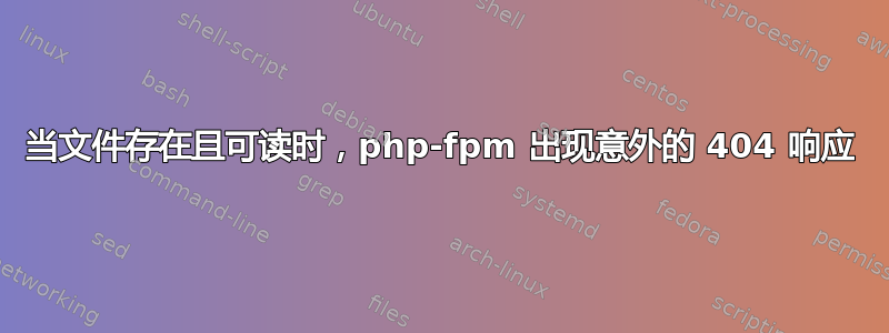 当文件存在且可读时，php-fpm 出现意外的 404 响应