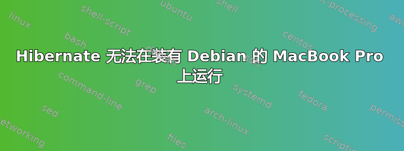 Hibernate 无法在装有 Debian 的 MacBook Pro 上运行