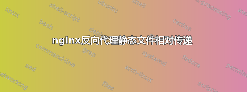 nginx反向代理静态文件相对传递