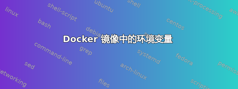 Docker 镜像中的环境变量