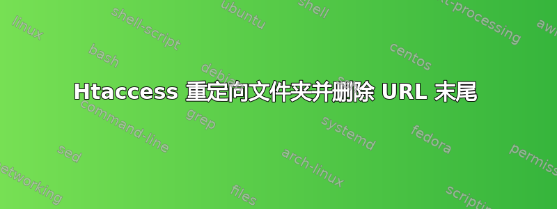 Htaccess 重定向文件夹并删除 URL 末尾