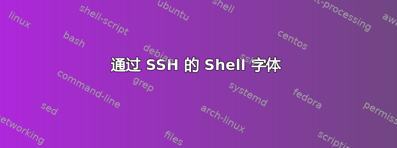 通过 SSH 的 Shell 字体