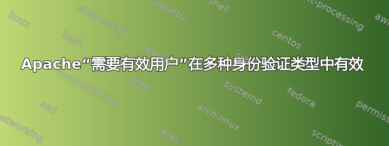 Apache“需要有效用户”在多种身份验证类型中有效