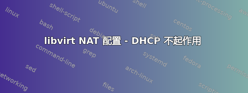 libvirt NAT 配置 - DHCP 不起作用