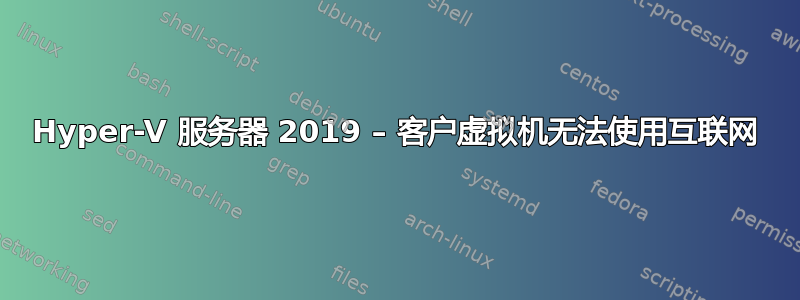 Hyper-V 服务器 2019 – 客户虚拟机无法使用互联网