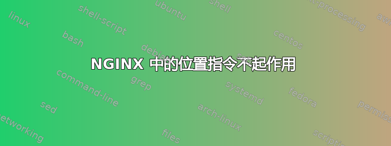 NGINX 中的位置指令不起作用