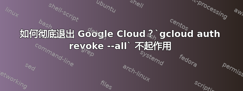 如何彻底退出 Google Cloud？`gcloud auth revoke --all` 不起作用