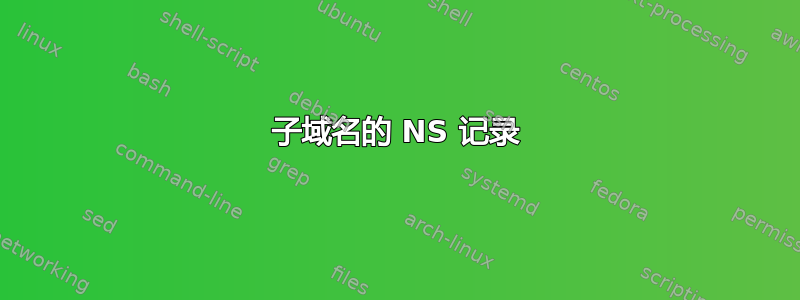 子域名的 NS 记录