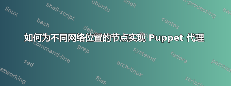 如何为不同网络位置的节点实现 Puppet 代理