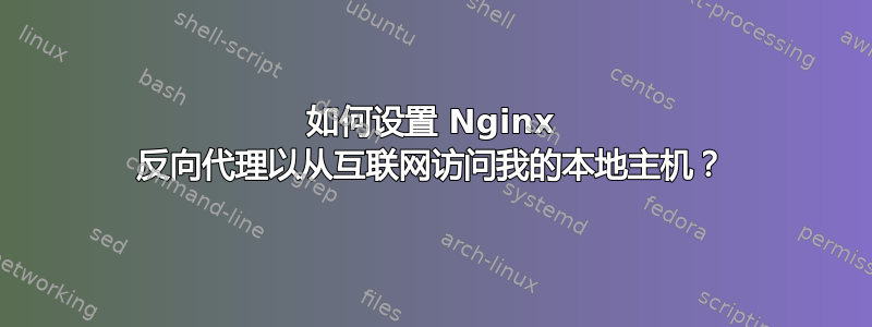 如何设置 Nginx 反向代理以从互联网访问我的本地主机？