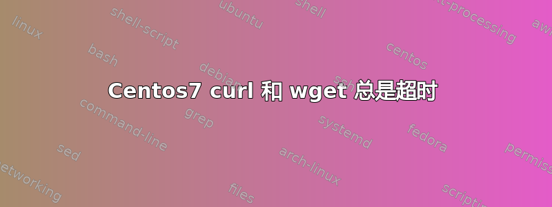 Centos7 curl 和 wget 总是超时