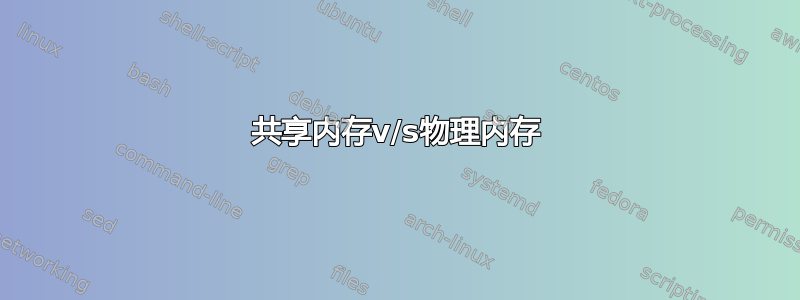 共享内存v/s物理内存