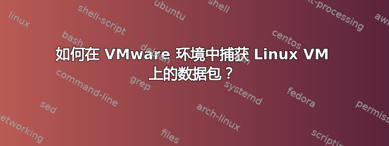 如何在 VMware 环境中捕获 Linux VM 上的数据包？