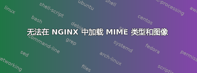 无法在 NGINX 中加载 MIME 类型和图像