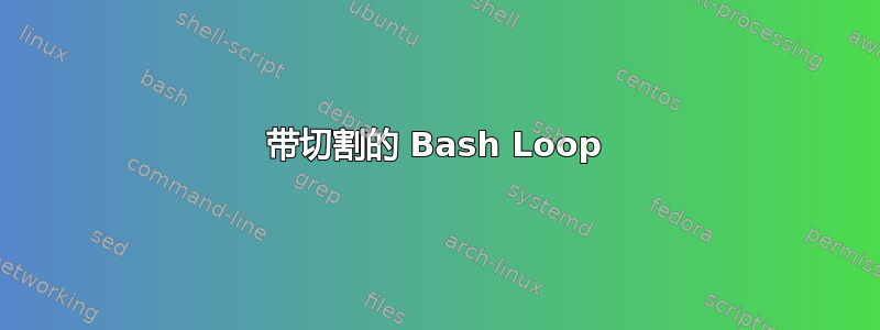 带切割的 Bash Loop