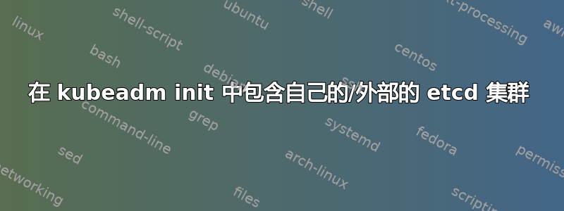在 kubeadm init 中包含自己的/外部的 etcd 集群